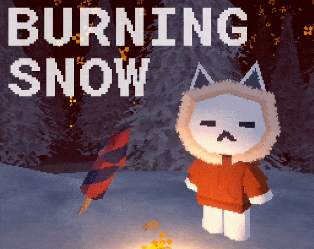 burning snow gif